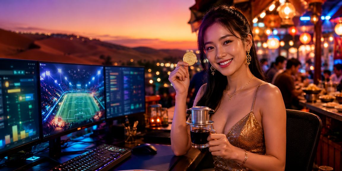 Người chơi tại Mũi Né theo dõi esports và khuyến mãi cá cược trên điện thoại bên tách cà phê