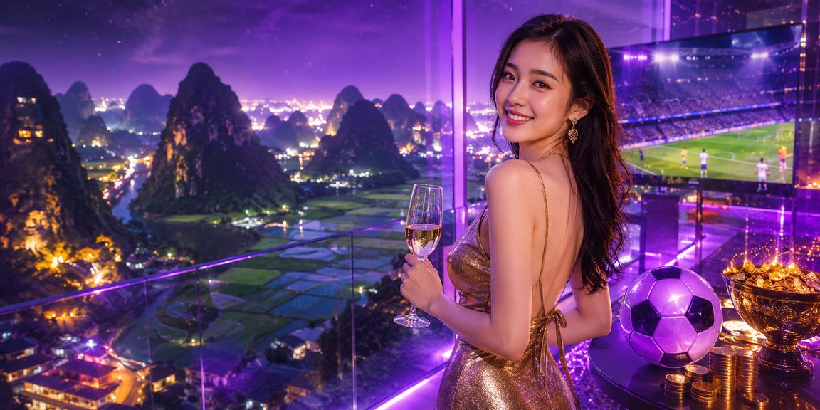 Người chơi tại Ninh Bình xem kèo bóng đá với ánh đèn neon rực rỡ về đêm